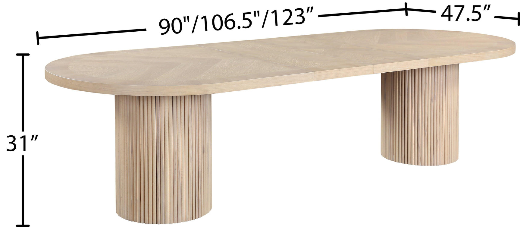 Belinda Natural Oak Dining Table - Ella Furniture