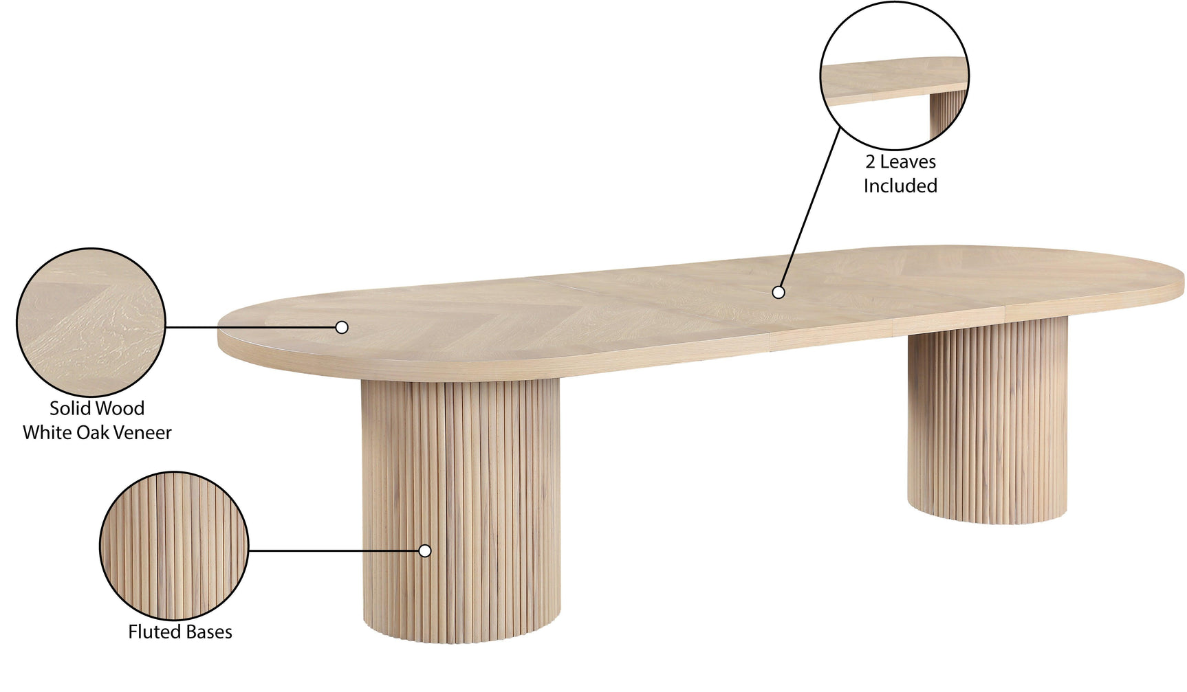 Belinda Natural Oak Dining Table - Ella Furniture