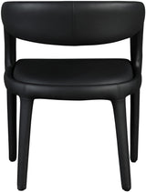 Sylvester Black Faux Leather Dining Chair - Ella Furniture