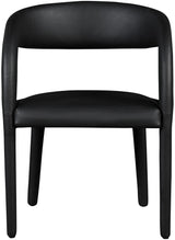 Sylvester Black Faux Leather Dining Chair - Ella Furniture