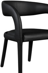 Sylvester Black Faux Leather Dining Chair - Ella Furniture