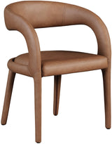 Sylvester Brown Faux Leather Dining Chair - Ella Furniture