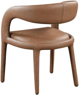 Sylvester Brown Faux Leather Dining Chair - Ella Furniture