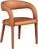 Sylvester Cognac Faux Leather Dining Chair - Ella Furniture