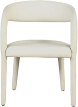 Sylvester Cream Faux Leather Dining Chair - Ella Furniture