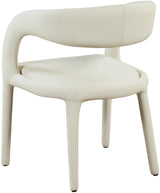 Sylvester Cream Faux Leather Dining Chair - Ella Furniture