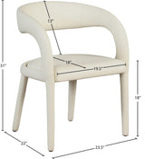 Sylvester Cream Faux Leather Dining Chair - Ella Furniture