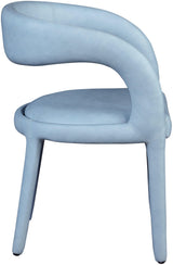 Sylvester Light_blue Faux Leather Dining Chair - Ella Furniture