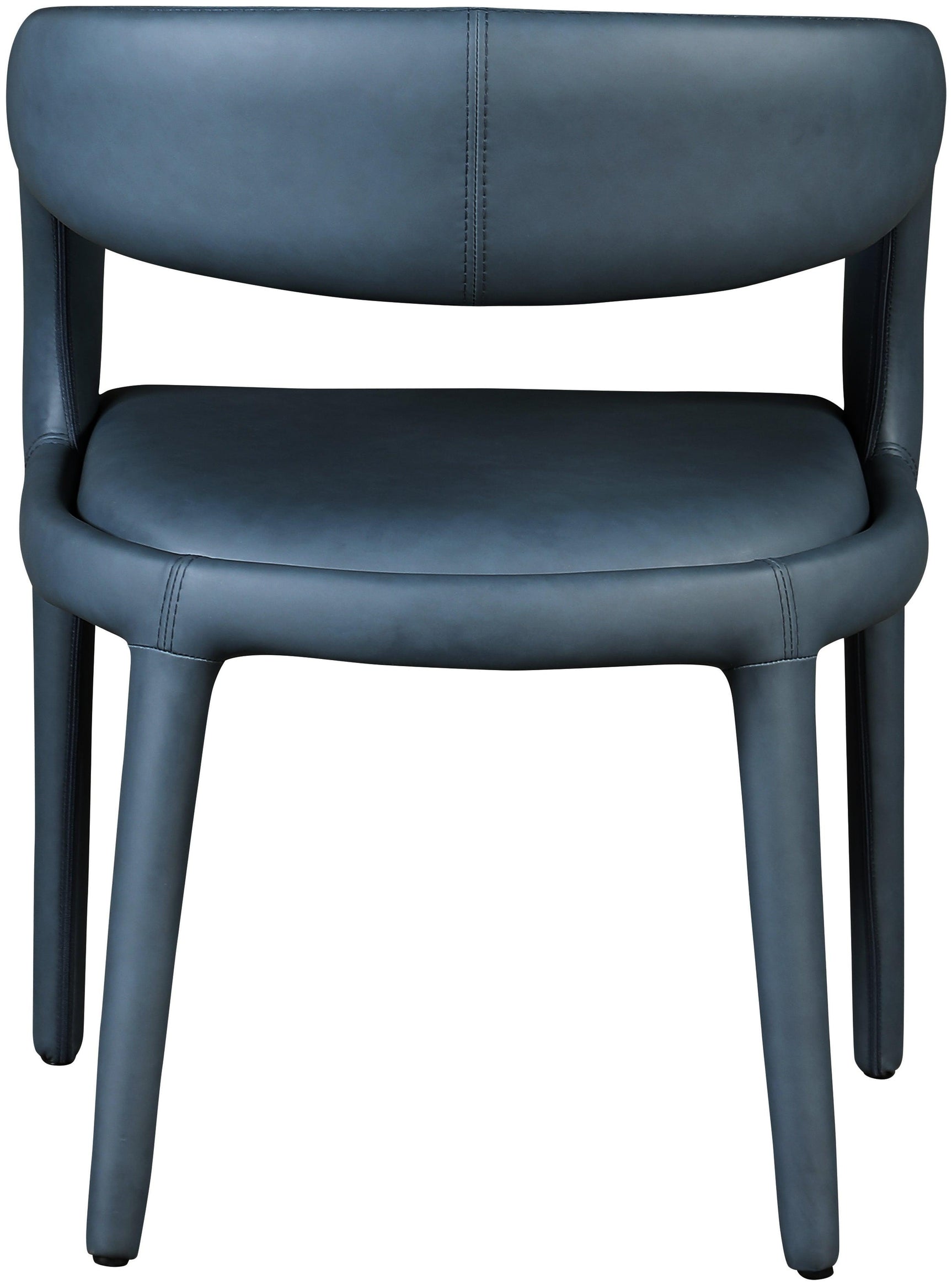 Sylvester Blue Faux Leather Dining Chair - Ella Furniture