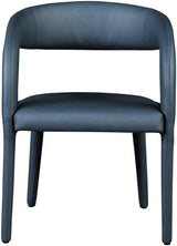 Sylvester Blue Faux Leather Dining Chair - Ella Furniture