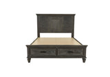 Franco Queen Platform Storage Bed Weathered Sage - Ella Furniture