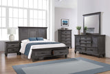 Franco Queen Platform Storage Bed Weathered Sage - Ella Furniture