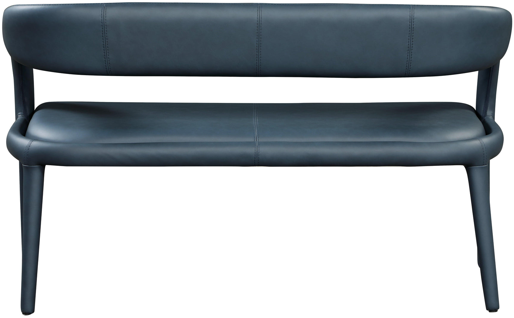 Sylvester Blue Faux Leather Bench - Ella Furniture