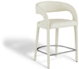 Sylvester Cream Faux Leather Counter Stool - Ella Furniture