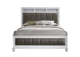 Barzini Queen Upholstered Panel Bed White - Ella Furniture