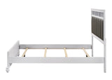 Barzini Queen Upholstered Panel Bed White - Ella Furniture