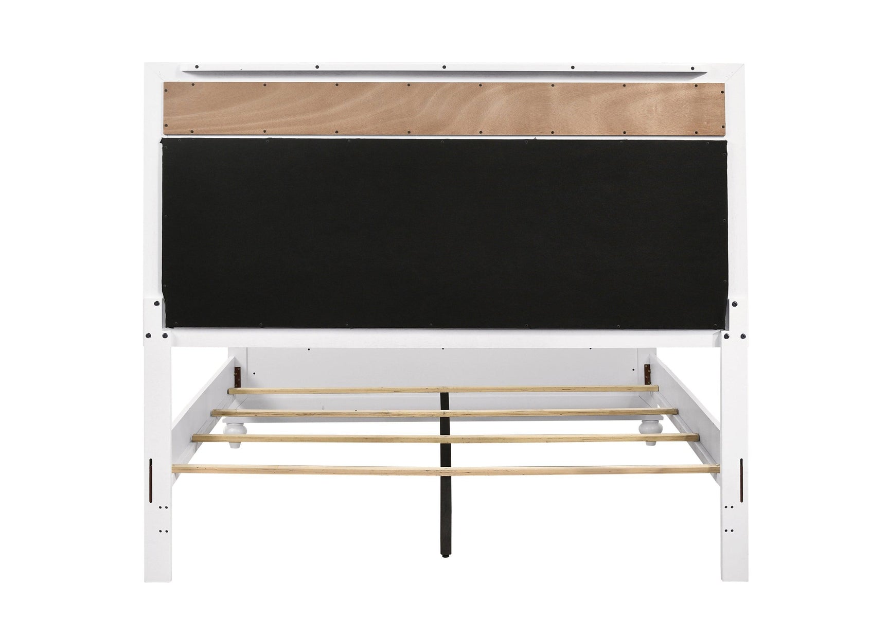Barzini Queen Upholstered Panel Bed White - Ella Furniture