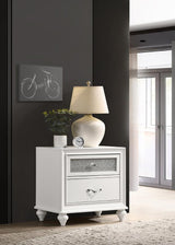 Barzini 2-Drawer Nightstand White - Ella Furniture