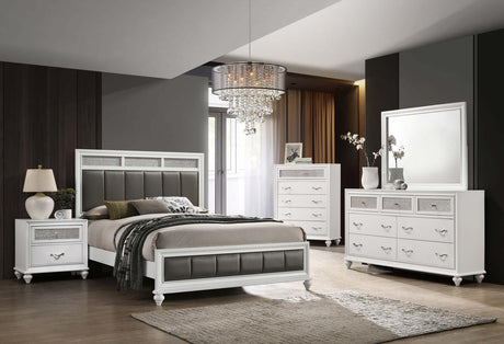 Barzini 2-Drawer Nightstand White - Ella Furniture