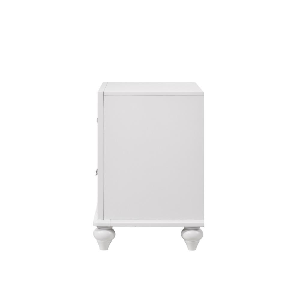 Barzini 2-Drawer Nightstand White - Ella Furniture