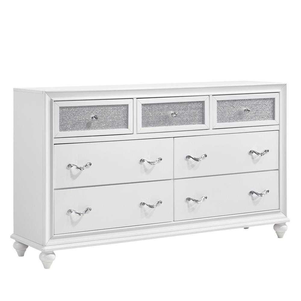 Barzini 7-Drawer Dresser White - Ella Furniture