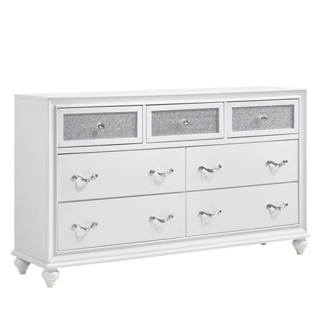 Barzini 7-Drawer Dresser White - Ella Furniture