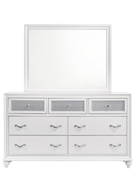 Barzini 7-Drawer Dresser White - Ella Furniture