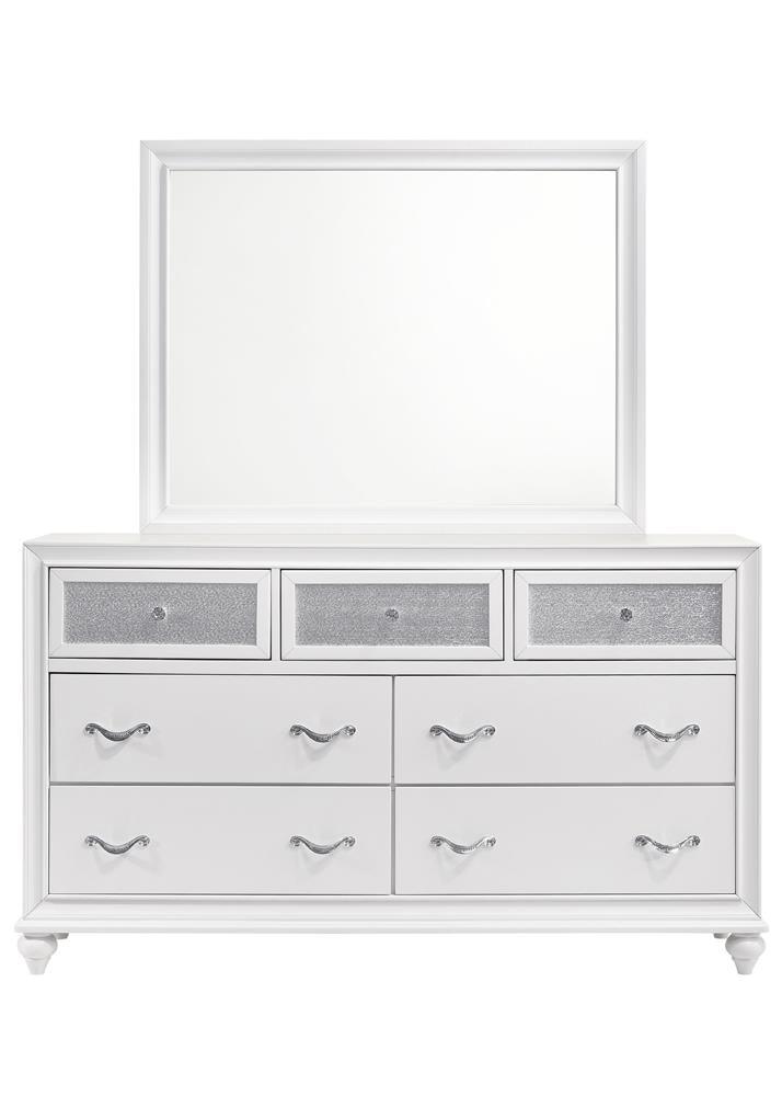 Barzini 7-Drawer Dresser White - Ella Furniture