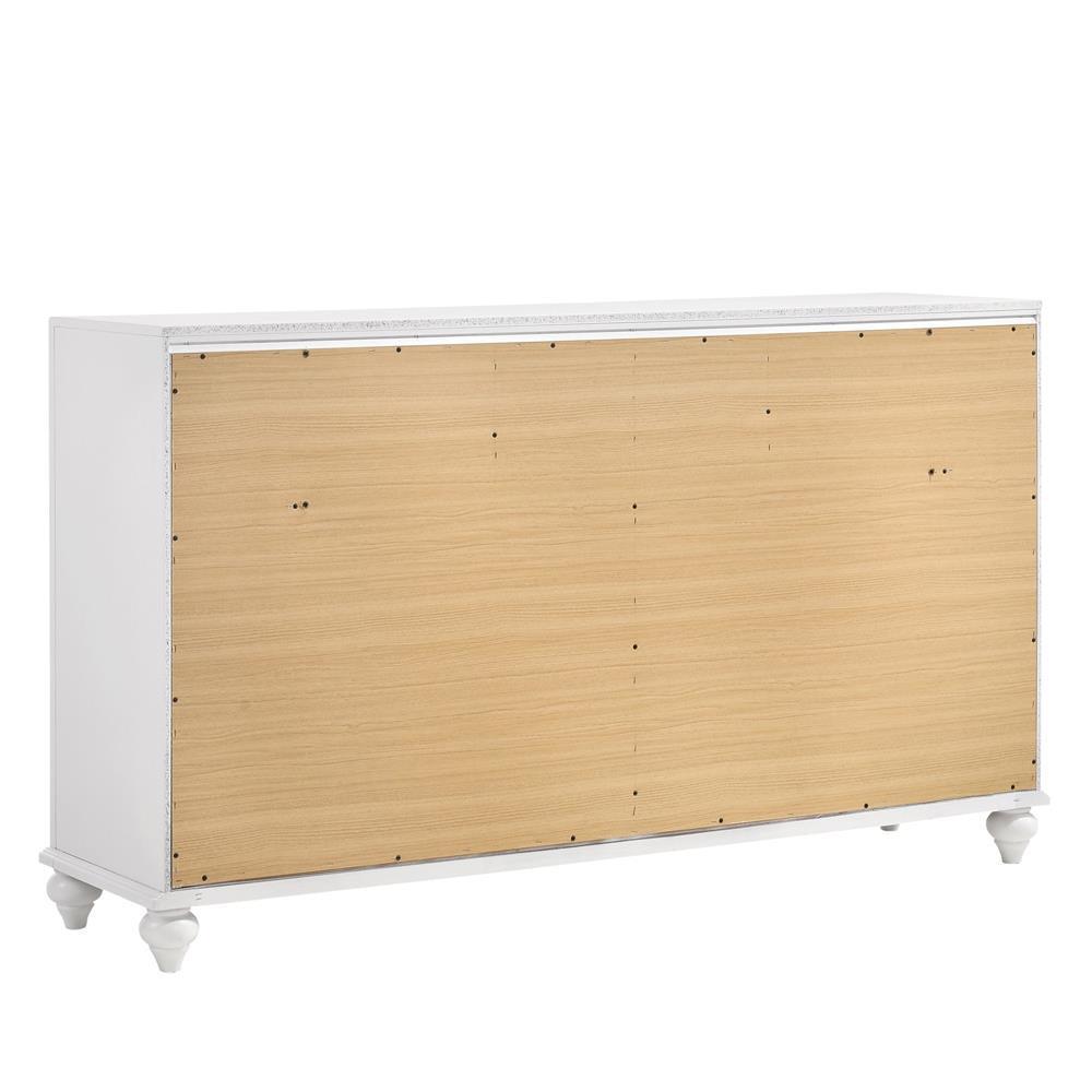 Barzini 7-Drawer Dresser White - Ella Furniture