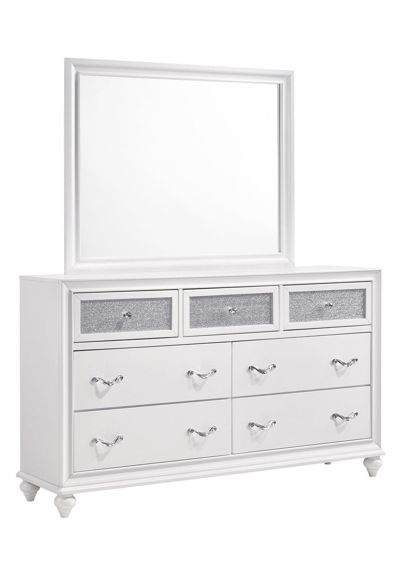 Barzini Rectangle Dresser Mirror White - Ella Furniture