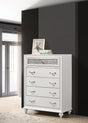 Barzini 5-Drawer Chest White - Ella Furniture