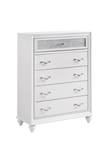 Barzini 5-Drawer Chest White - Ella Furniture