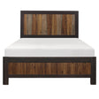 Cooper Multi-Tone Wire Brushed Faux-Wood Veneer, Wood And Engineered Wood Full Bed - Ella Furniture
