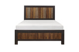 Cooper Dark Ebony And Rustic Mahogany Modern Industrial Faux-wood Veneer Youth Panel Bedroom Set - Ella Furniture