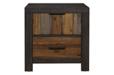 Cooper Dark Ebony And Rustic Mahogany Faux-wood Veneer Modern Industrial Panel Bedroom Set - Ella Furniture