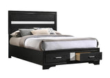 Miranda Full Storage Bed Black - Ella Furniture