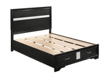 Miranda Full Storage Bed Black - Ella Furniture