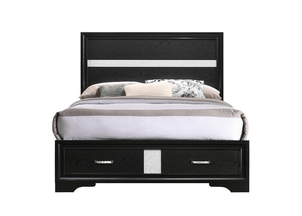 Miranda Full Storage Bed Black - Ella Furniture