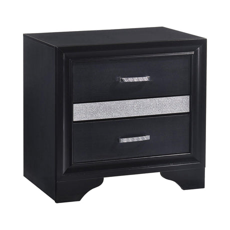Miranda Eastern King 2-Drawer Storage Bed Black - Ella Furniture