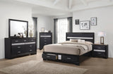 Miranda 7-Drawer Dresser Black And Rhinestone - Ella Furniture