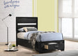 Miranda Twin Storage Bed Black - Ella Furniture