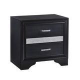 Miranda 2-Drawer Nightstand Tray Black - Ella Furniture