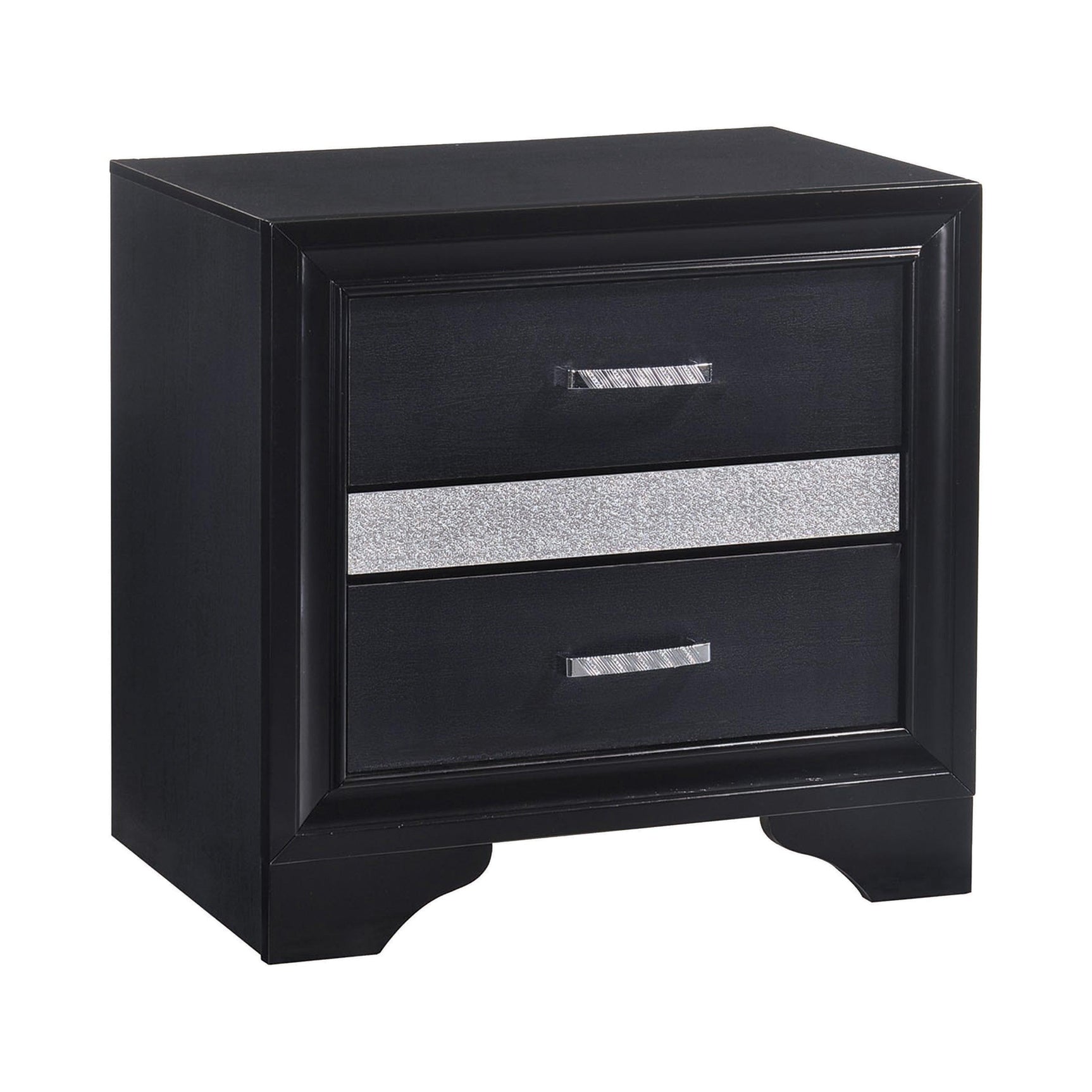 Miranda 7-Drawer Dresser Black And Rhinestone - Ella Furniture