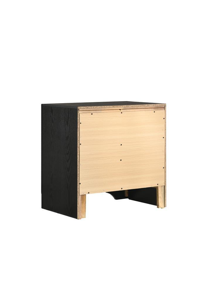 Miranda 2-Drawer Nightstand Tray Black - Ella Furniture