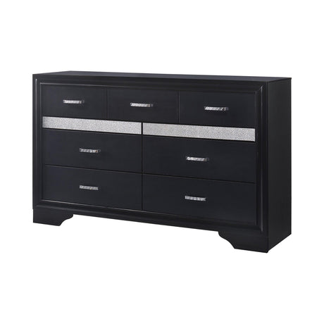 Miranda 2-Drawer Nightstand Tray Black - Ella Furniture
