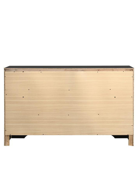 Miranda 7-Drawer Dresser Black And Rhinestone - Ella Furniture