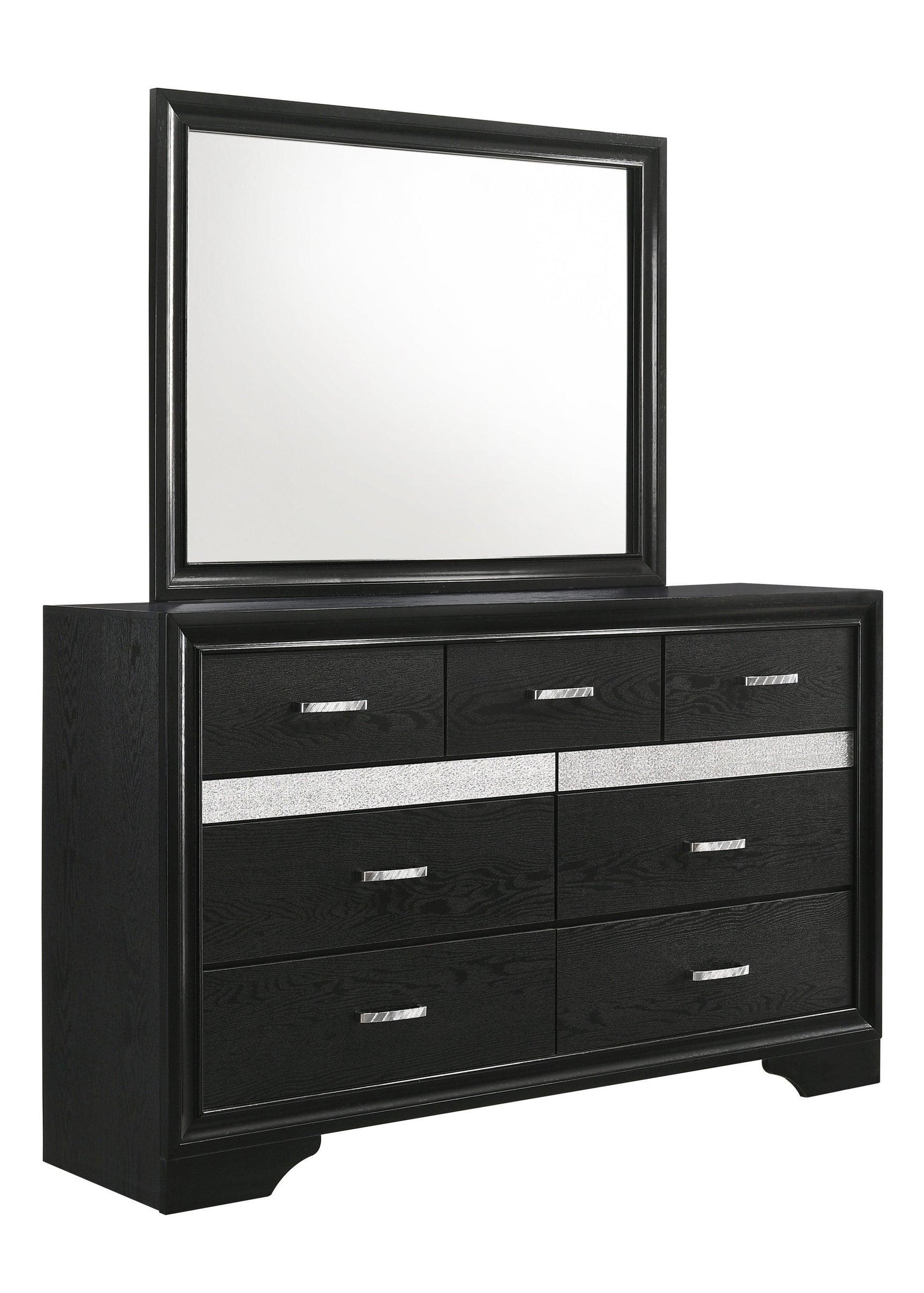 Miranda Rectangular Mirror Black - Ella Furniture