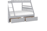 Orion Gray Youth Contemporary Transitional Engineered Wood Triple Twin Bunkbed Bedroom Set - Ella Furniture