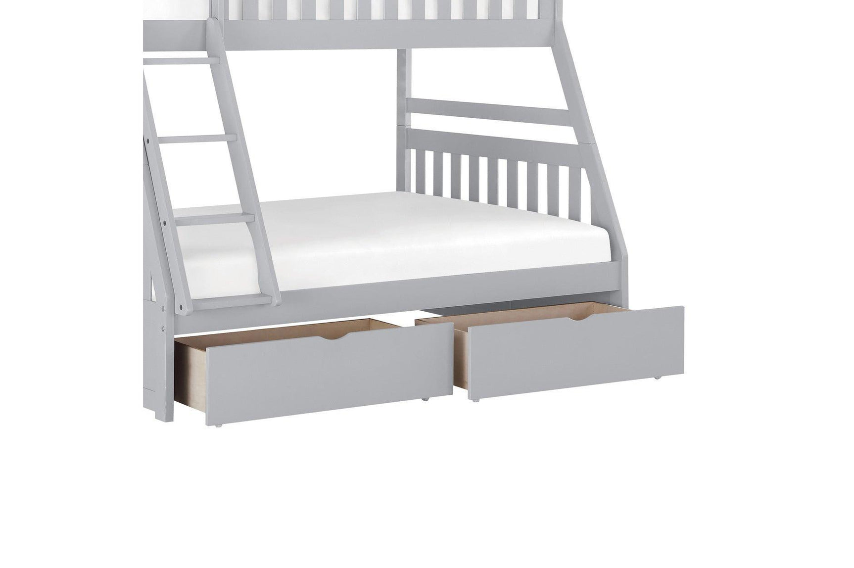 Orion Gray Youth Contemporary Transitional Engineered Wood Triple Twin Bunkbed Bedroom Set - Ella Furniture