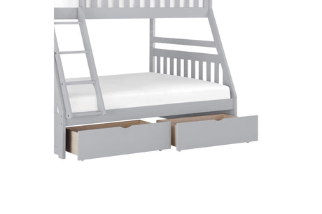 Orion Gray Youth Contemporary Transitional Engineered Wood Triple Twin Bunkbed Bedroom Set - Ella Furniture